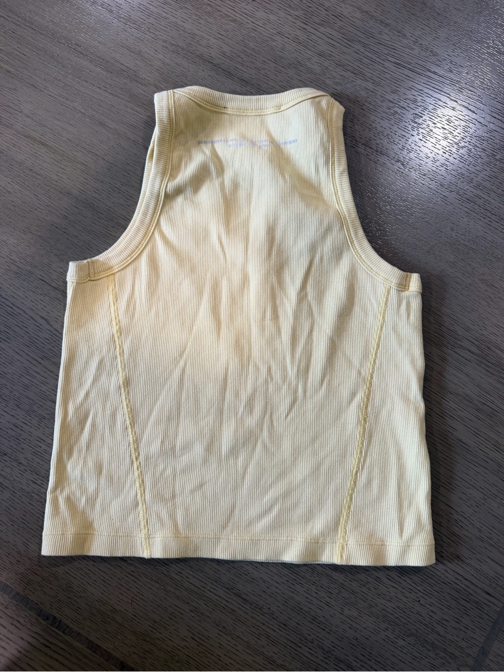 Kurt Stiff Yellow Ribbed Tank Top - Picture 4 of 7